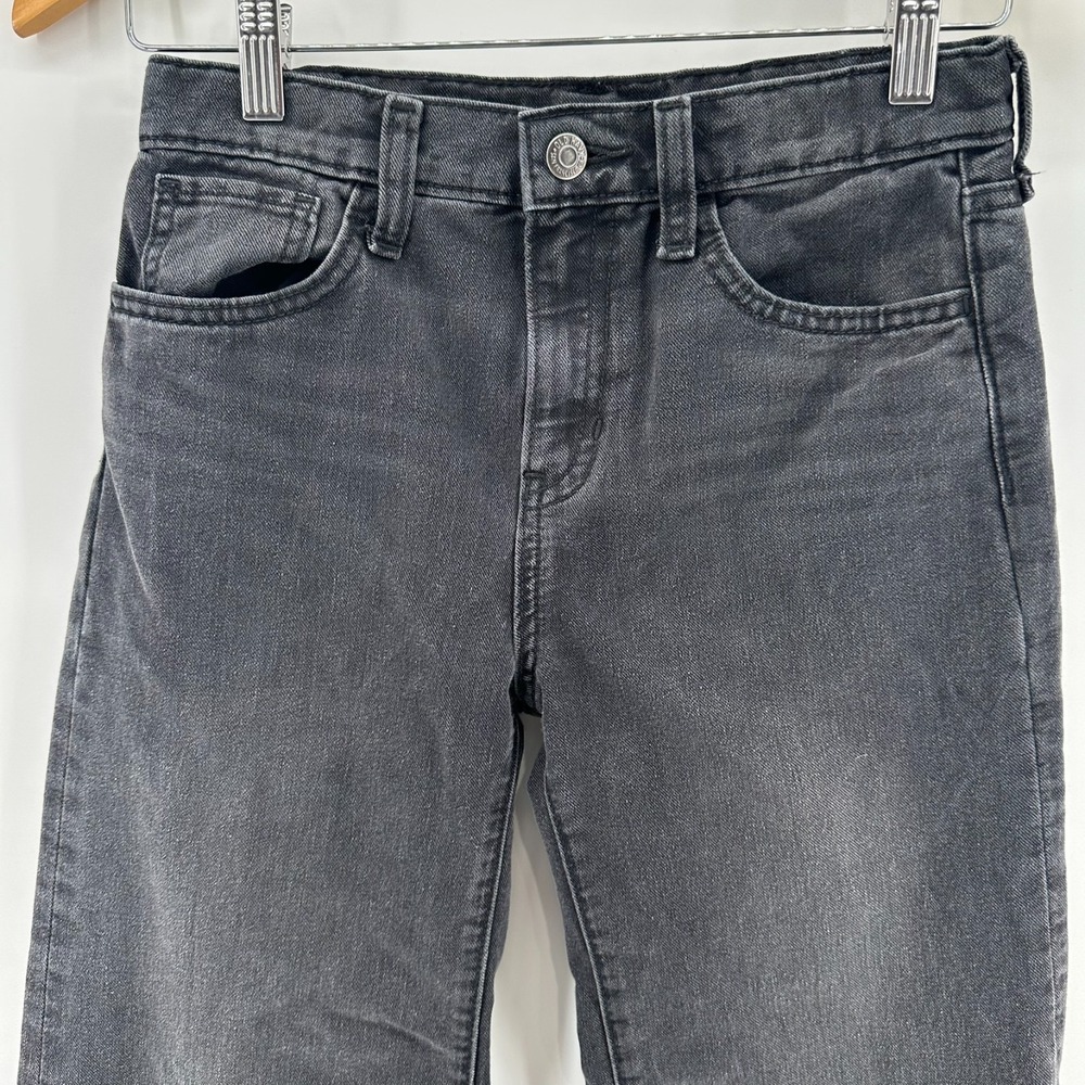 Old Navy Baggy Wide Leg Jeans Girls 12 Gray Denim Built In Touch High Rise